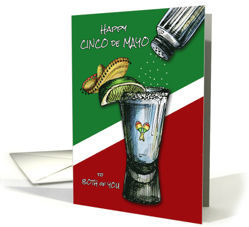 Happy Cinco de Mayo To Both of You Margarita Salt Lime Sombrero card