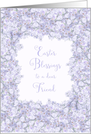 Easter Blessings for Friend Spring Crocus card
