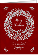 Merry Christmas for Employee Pomegranate Wreath card