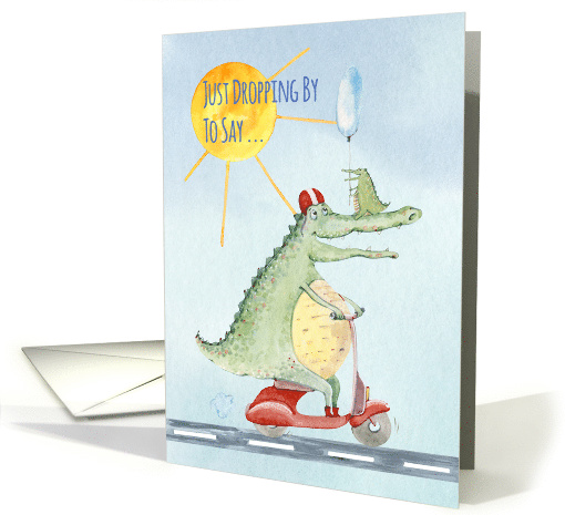 Happy Birthday for Boys Crocodile Riding a Scooter card (1488376)