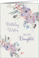 Wildflowers Happy Birthday for Daughter card