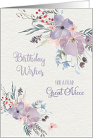 Happy Birthday for Great Niece Wildflowers card