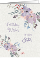 Happy Birthday for Sister Wildflowers card