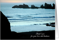 Sympathy Thank You Ocean Seascape at Twilight card