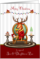 Christmas for Son and Daughter in Law The Buck Stops Here Reindeer card