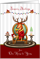 from Our House to Yours Season’s Greetings The Buck Stops Here card