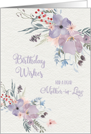 for Mother in Law Happy Birthday with Wildflowers card