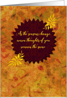Thanksgiving As the Seasons Change Autumn Leaves card