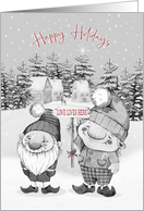 Happy Holidays Love Lives Here Fairy Gnomes card