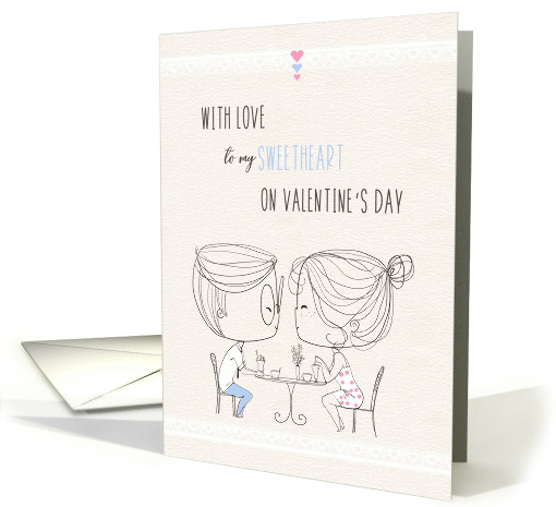Valentine's Day for Sweetheart with Love Cute Couple card (1551134)