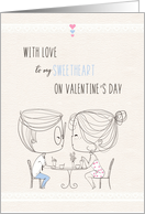 Valentine’s Day for Sweetheart with Love Cute Couple card