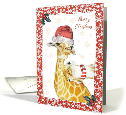 Christmas From Your Favorite Pain in the Neck Cute Giraffe Couple card