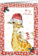 Christmas From Your Favorite Pain in the Neck Cute Giraffe Couple card