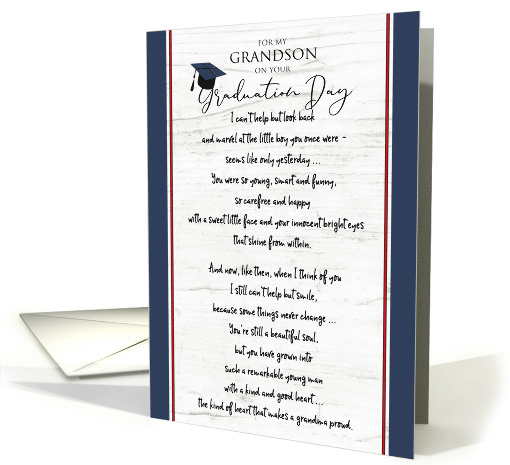 Graduation Congratulations for Grandson from Grandma card (1564102)