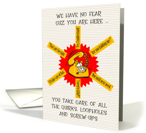 Funny Phone Administrative Professionals Day card (1565002)