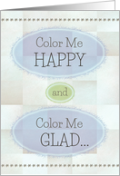 Father’s Day for Dad Color Me Happy and Color Me Glad card