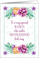 Mother’s Day for a Special Woman Pretty Watercolor Peony Flowers card