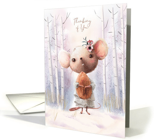 Thinking of You Cute Mouse You're One of my Favorite Nuts card