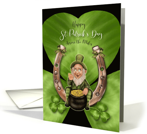 St. Patrick's Day Across the Miles Leprechaun Irish Blessing card