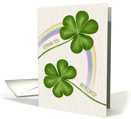 St. Patrick's Day Irish Cheer Rainbow and Clovers card (1675846)