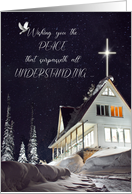 Christian Christmas House Peace that Surpasseth all Understanding card