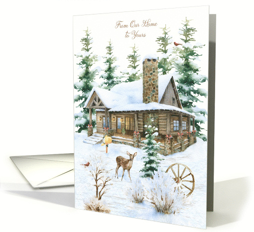 Christmas From Our Home to Yours Rustic Cottage Cardinals... (1735520)