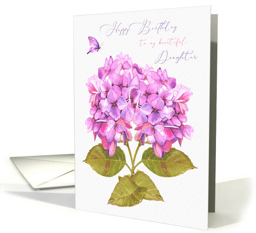 Birthday for Daughter Hydrangeas and Butterfly card (1737650)