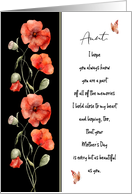 Happy Mother’s Day for Aunt Poppies and Butterflies card