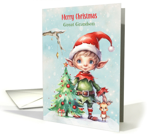 for Young Great Grandson Christmas Elf Christmas Tree... (1798778)