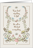 Religious Encouragement If You Hand Everything to God Flowers card
