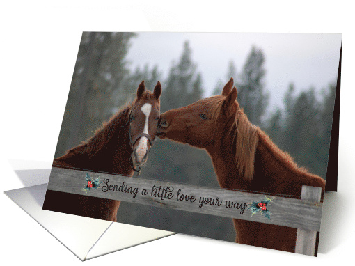 Christmas Horses ~ Sending a Little Love Your Way card (858200)