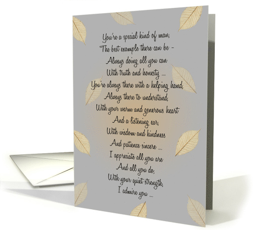 Husband Birthday ~ Falling Leaves Poetry card (880293)