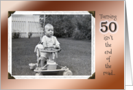 50th Birthday Humor ~ Baby in VintageStroller card