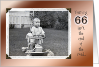 66th Birthday Humor ~ Vintage Baby in Stroller card
