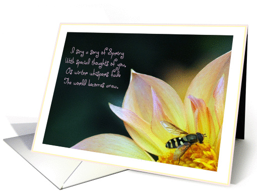 Happy Easter ~ Bee on a Flower card (899629)