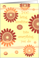 Happy Birthday Sunshine card