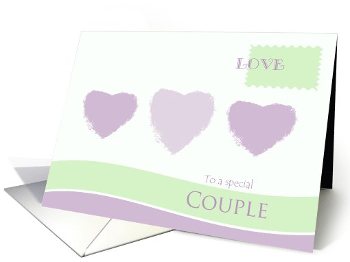 Valentine's Day Anniversary ~ Love Stamp and Hearts card (901305)