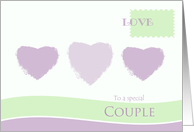 Valentine’s Day Anniversary ~ Love Stamp and Hearts card