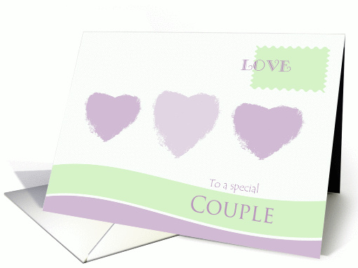 Happy Anniversary to a special Couple Love Stamp and Hearts card