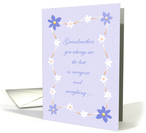 Happy Mother's Day to Grandmother ~ Pastel Polka Dots and Flowers card