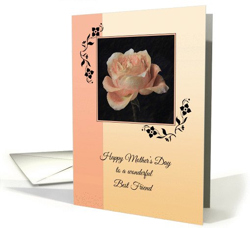Happy Mother's Day to a Wonderful Best Friend ~ Paper Rose card