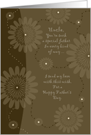 Father’s Day to Uncle ~ Special Father Brown Lights and Flowers card