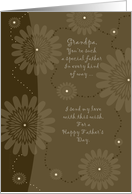 Father’s Day to Grandpa ~ Special Father Brown Lights and Flowers card