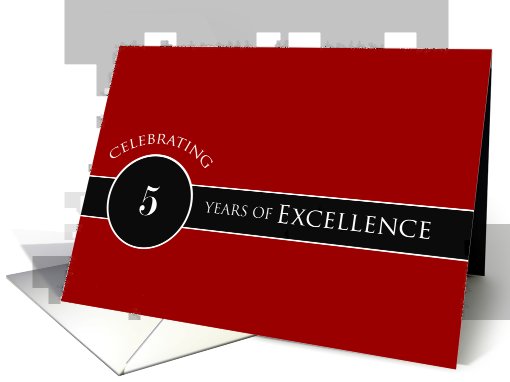 Business 5th Anniversary Circle of Excellence card (905687)