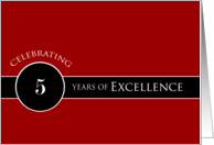 Business 5th Anniversary Party Invitation Circle of Excellence card