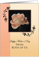 Happy Mother’s Day From Both of Us ~ Paper Rose card