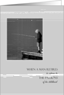 Retirement Congratulations ~ Little Boy Fishing card