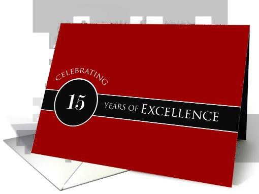 Business 15th Anniversary Circle of Excellence card (908889)