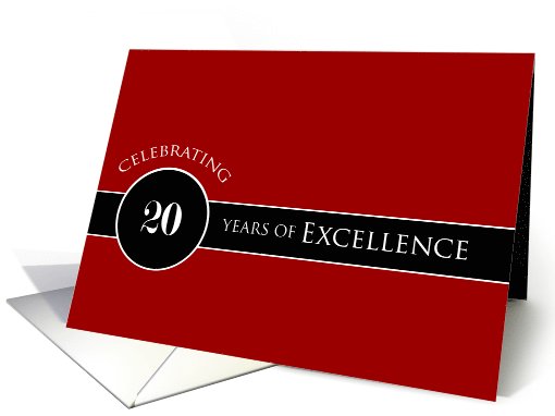 Business 20th Anniversary Circle of Excellence card (908891)