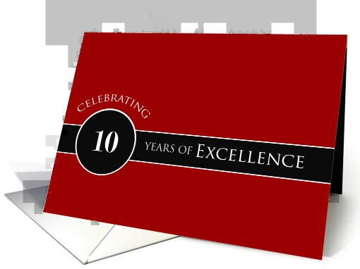 Business 10th Anniversary Party Invitation Circle of Excellence card